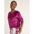 thumbnail image 5 of Joyspun Women's Plush Sleep Top with Long Sleeves, Sizes XS-3X, 5 of 6