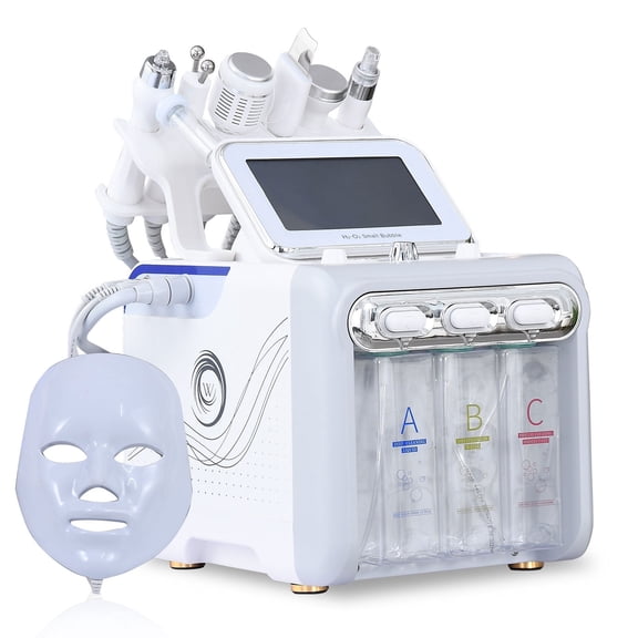 7 in 1 Hydrogen Oxygen Facial Machine, Professional Face Skin Spa Machine Facial Moisturizing Pores Cleansing Machine Suitable for Home and Beauty Salon, Ideal Gift for Women Men