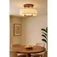 thumbnail image 6 of Hampton 3 - Light Brushed Bronze Dark Brown Mid Century Modern Incandescent Metal, 6 of 8