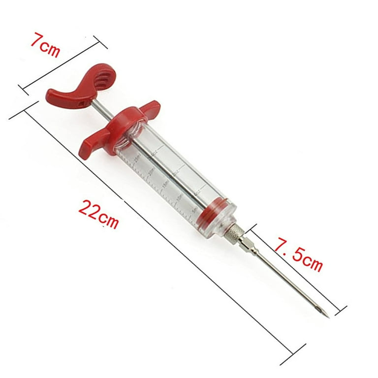  Meat Injector Marinade Gun Stainless Steel Outdoor Kit Flavor  Food Syringes & 4 Marinades Needles for BBQ Grill Smoker Injectors  Professional Syringe Held Culinary Barbecue Tool : Home & Kitchen