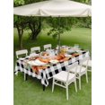 thumbnail image 3 of Outdoor Tablecloth with Umbrella Hole and Zipper, Orange Green Grey Fall Rectangle Table Cloth 54x80 Inch Waterproof Tablecloth, Botanical Thanksgiving Pumpkins Plaid Picnic Table Cover for Patio, 3 of 7