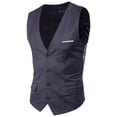 thumbnail image 1 of Uinagy Men's Slim Fit Sleeveless Single Breasted Suit Vest, 1 of 8