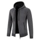 thumbnail image 1 of Gibobby Suéteres para hombre suéter de algodón con cierre completa para hombre(Gris oscuro,G), 1 of 4