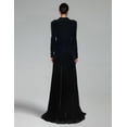 thumbnail image 3 of Vestido BELLA BARNETT de terciopelo negro de manga larga para mujer, 3 of 3