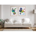 thumbnail image 6 of Kate and Laurel Sylvie Peace Dove Framed Canvas Wall Art by Rachel Lee of My Dream Wall, 23x33 Natural, Modern Colorful Geometric Animal Bird Art for Wall, 6 of 6