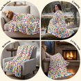 thumbnail image 6 of Colorful Polka Dot Throw Blanket for Couch, Soft Lightweight Flannel Fleece Blanket, Watercolor Rainbow Polka Dots Microfiber Plush All Season Decorative Blankets Gifts for Sofa Bed 60"x80", 6 of 9