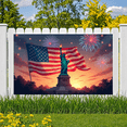 thumbnail image 5 of Statue of Liberty Banner American Flag Patriotic Design Celebration Backdrop for Independence Day Party Event Decoration, 5 of 7