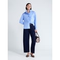 thumbnail image 2 of Free Assembly Women's and Women's Plus Ruffle Neck Cotton Top, Sizes XS-4X, 2 of 6