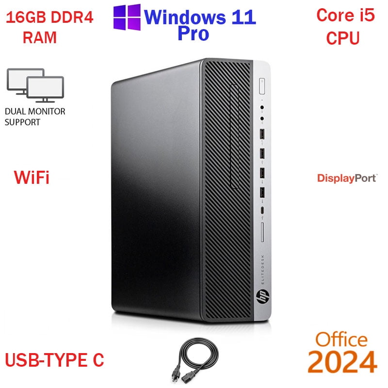Restored Windows 11 HP 800 G4 i5 8400 1TB SSD 32GB RAM WiFi