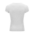 thumbnail image 5 of USNSM Men's Muscle T Shirts Stretch Short Sleeve V Neck Bodybuilding Athletic Workout Gym Tee Shirts Ribbed Knit Shirt White L, 5 of 8
