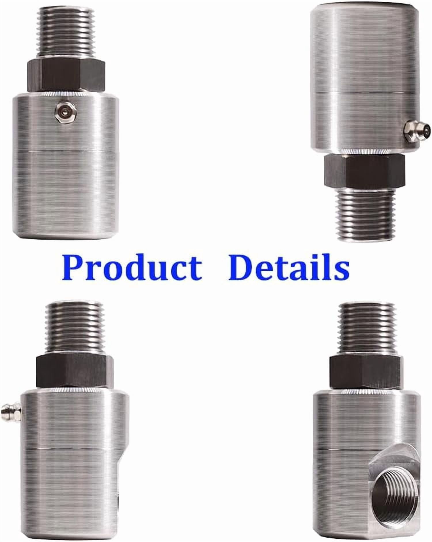 CATPAN 1/2 Inch Heavy Duty Hose Reel Swivel Compatible with Industrial and Home Steel Swivel Joint Air Hose Reel Parts, Replace for 9SS8MP50XFP50-Ni-AL #5124