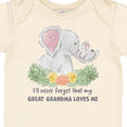 thumbnail image 4 of Inktastic I'll Never Forget That My Great Grandma Loves Me Elephants Boys or Girls Baby Bodysuit, 4 of 5