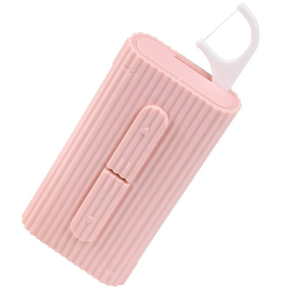 Pink Dental Floss Portable Case, Storage 10 Picks Adult Floss in Box. The Best Tool for Cleaning Teeth and Oral Care. Portable Travel Floss is Perfect for Dinners, Dating, Travel, Hotels
