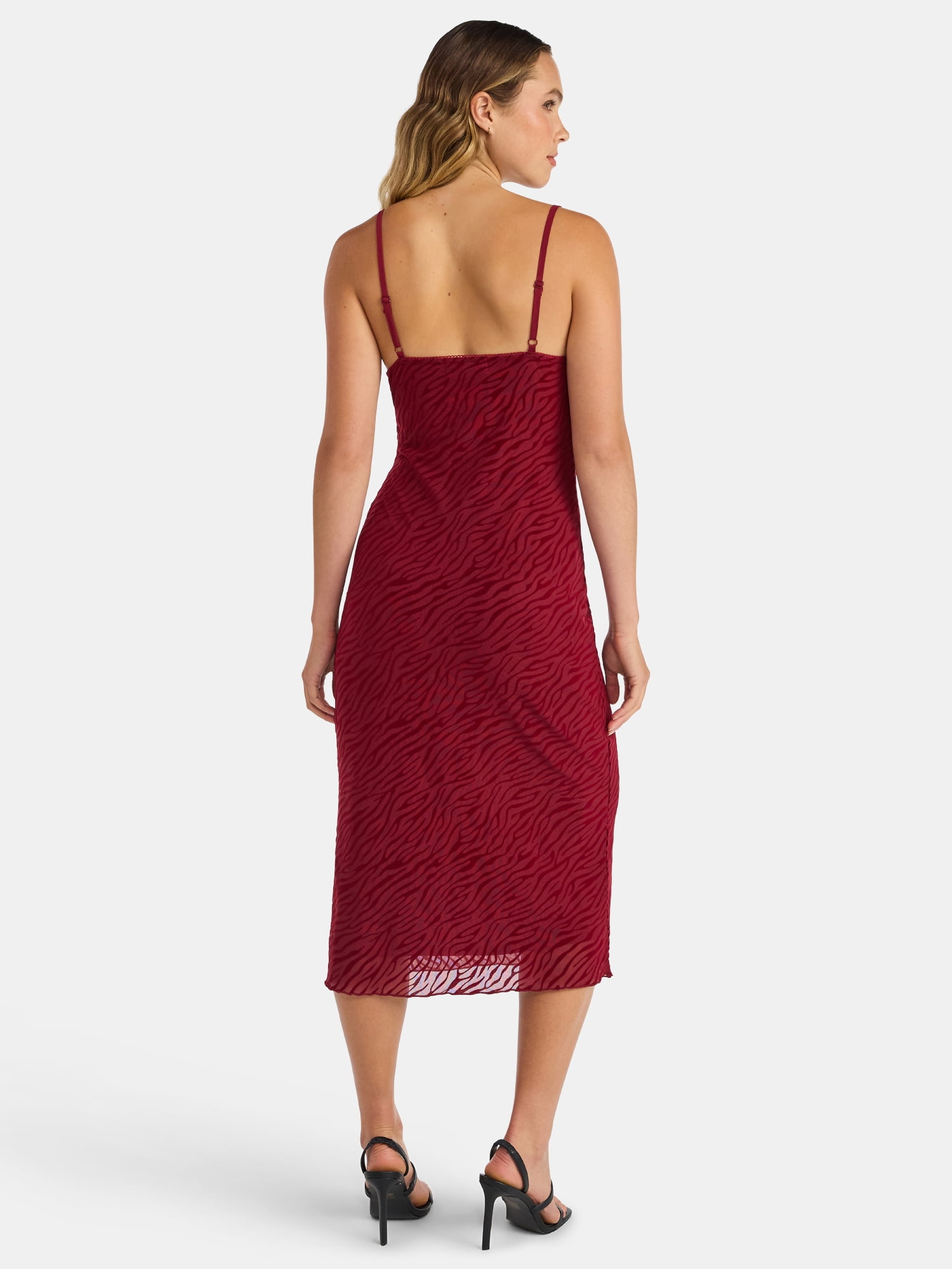 Madden NYC Women’s Burnout Velvet Midi Dress, Sizes XXS-XXL