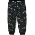 thumbnail image 3 of BATMAN Warner Bros Boys Jogger Pants Set, Athletic Sweatpants Print, Black/Grey, Size 7, 3 of 5