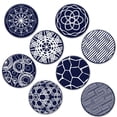 thumbnail image 5 of Organisateur de Table 6 Pcs, Coasters pour Boissons, Coasters Ronds Bleus en Silicone avec Support, Coaster Résistant à la Chaleur pour Tasses pour Extérieur, Intérieur, Table Basse, Cuisine, Bureau, Bar, Protection de Table, B, 5 of 5