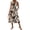Beige, variant on Women's Fashionable Casual Retro Printed Dress