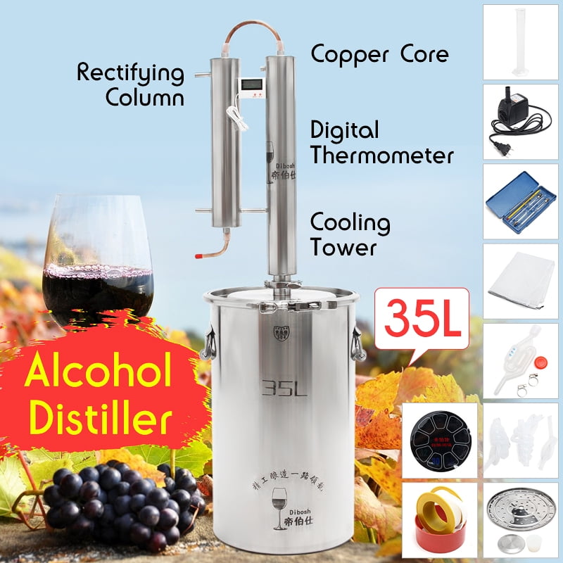 12/20/35L Alcohol Ethanol Distiller Home Brew Still Moonshine Wine
