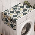 thumbnail image 1 of Underwater Washing Machine Organizer, Funny Stingray and Starfish Nautilus Sea Shells Ocean Exotic Fish Doodle, Anti-slip Fabric Top Cover for Washer and Dryer, Grey Pale Green, by Ambesonne, 1 of 1