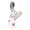 White/Multi, variant on Silver Plated Light Blue Easter Egg with Multicolored Crystal Dots - Rope Charm Bead Dangle with Mini 2026
