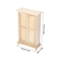 thumbnail image 4 of Miangastore Maison de Poupée Armoire en Bois Modèle Mini Maison Agencement Mobilier Garde-Robe Décoration, 4 of 8