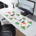 thumbnail image 2 of Long Mouse Pads for Desk,White Dinosaurs Flowers Pattern Desk Mats on Top Of Desks, Desk Mouse Pad Extra Large with 3mm Non-Slip Base and Stitched Edge for Gaming,Office,Work,Home 31.5"x11.8", 2 of 6