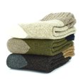 thumbnail image 2 of 3 Pack Mens Wool Crew Socks Heavy Thick Warm Winter Sock Vintage Knit Thermal Gifts, 2 of 6