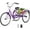 Purple, variant on Marknig Adult Tricycle, 24" 1-Speed Three Wheel Bicycle, Cruiser Trike with Large Basket for Adult, Seniors, Women, Men for Shopping Picnic Outdoor Activities, Blue