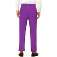 thumbnail image 3 of INSPIRE CHIC Men's Slim Fit Trousers Flat Front Solid Color Business Pants 34 Purple, 3 of 7