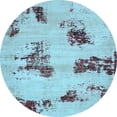 thumbnail image 1 of Ahgly Company Indoor Round Abstract Light Blue Modern Area Rugs, 5' Round, 1 of 4
