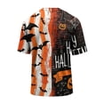 thumbnail image 5 of Halloween Shirts for Men Funny Pumpkin Ghost Print Graphic Halloween T Shirts Round Neck Short Sleeve Halloween Tee Tops, 5 of 5