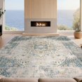 thumbnail image 2 of Design&I 8'x10' Ultra Soft Area Rug, Beige Vintage Distressed Motif Traditional Scroll Frame Border None Fluffy Washable Non Shedding for Bedroom Living Room Under Sectional, 2 of 7