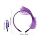 thumbnail image 4 of 80's Lace Headband Neon Earrings Fingerless Guantes de red para 80's Party (Púrpura), 4 of 5