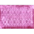 thumbnail image 1 of Ahgly Company Indoor Rectangle Abstract Pink Contemporary Area Rugs, 2' x 4', 1 of 4