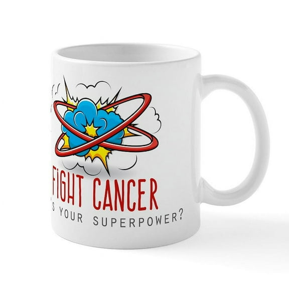 CafePress - I Fight Cancer Mugs - 11 oz Ceramic Mug - Novelty Coffee Tea Cup
