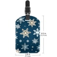 thumbnail image 6 of Square 2Pack PU Leather Christmas Snowflakes Cruise Luggage Tag with Privacy Cover and Name ID Tag for Travel Handbags Backpacks Luggage Tags, 6 of 6