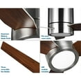 thumbnail image 5 of Braden Collection 44" 3-Blade Brushed Nickel LED Mid-Century Modern Indoor Hugger Ceiling Fan, 5 of 13