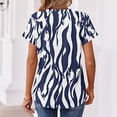 thumbnail image 5 of BOMYJESK Shirts for Women Short Sleeve Business Casual Basic Tops Color Block V Neck Fashion Blouses 2026 Spring Going Out Loose Fit Clothes Dark Blue M, 5 of 7