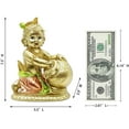thumbnail image 5 of Hindu Baby Krishna Statue - Indian God Krishna Figurines Home Mandir Temple - India Idol Pooja Murti Buddha Religious Lord Figurines Gift Item - Hinduism Krishna Stealing Butter Yogurt Milk Sculpture, 5 of 6