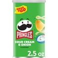 thumbnail image 3 of (4 pack) Pringles Sour Cream and Onion Potato Crisps Chips, Lunch Snacks, 2.5 oz Canister, 3 of 9