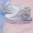 thumbnail image 3 of 2024 zapatos blancos de verano y otoño nuevo estilo jade canela perro zapatos de lona de caña alta para niñas y niñas corazón ins graffiti versión coreana tendencia versátil, 3 of 5