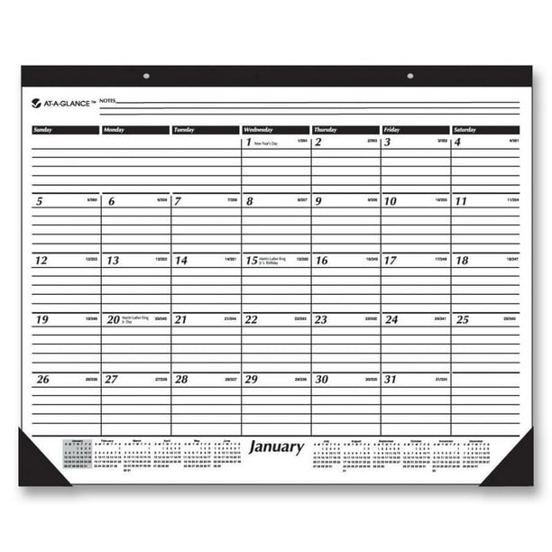 At A Glance Desk Pad Calendar 2025 