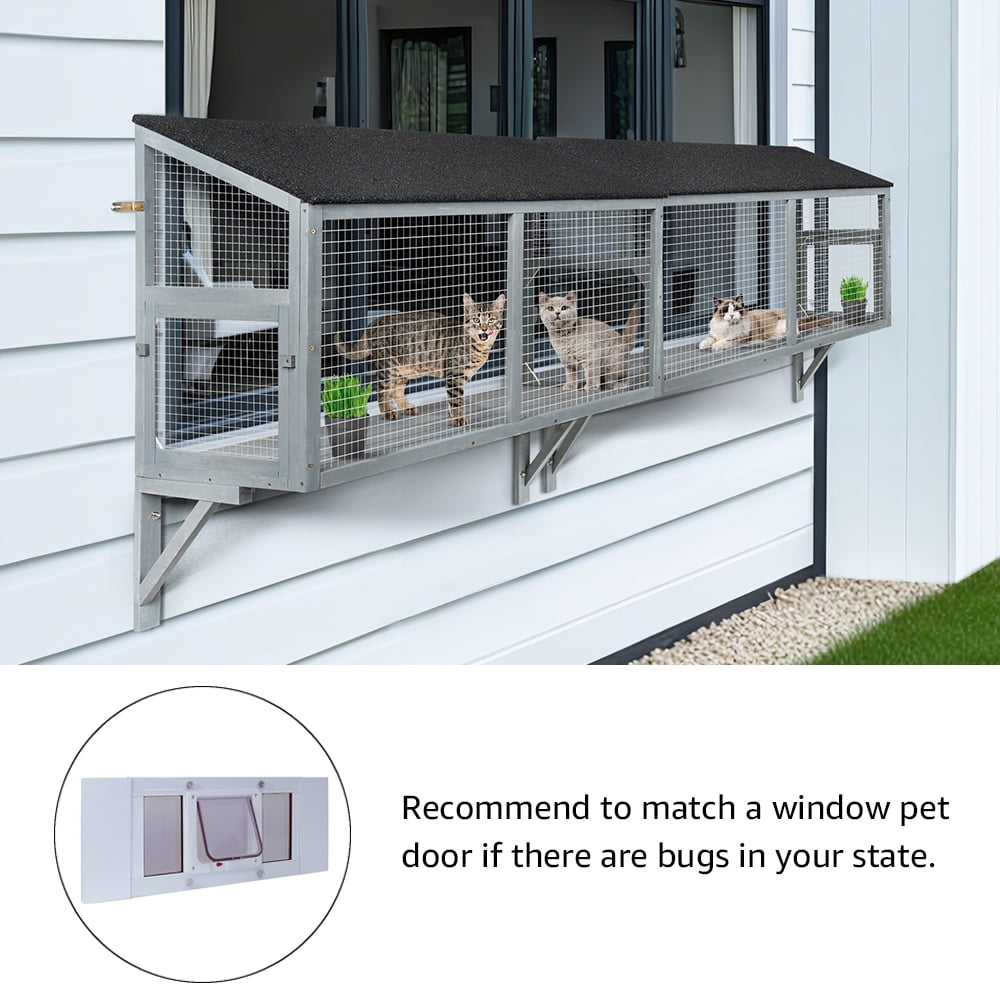 unipaws Cat Catio, Window Box Enclosure for Indoor Cats
