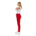 thumbnail image 3 of 24 Pack of Wholesale Womens Jogger Sweatpants, Bulk Comfy Fleece-Lined Joggers with Ribbed Cuffs for Charities & Homeless Shelter Donations, Color RED, Size X-Large, 3 of 7
