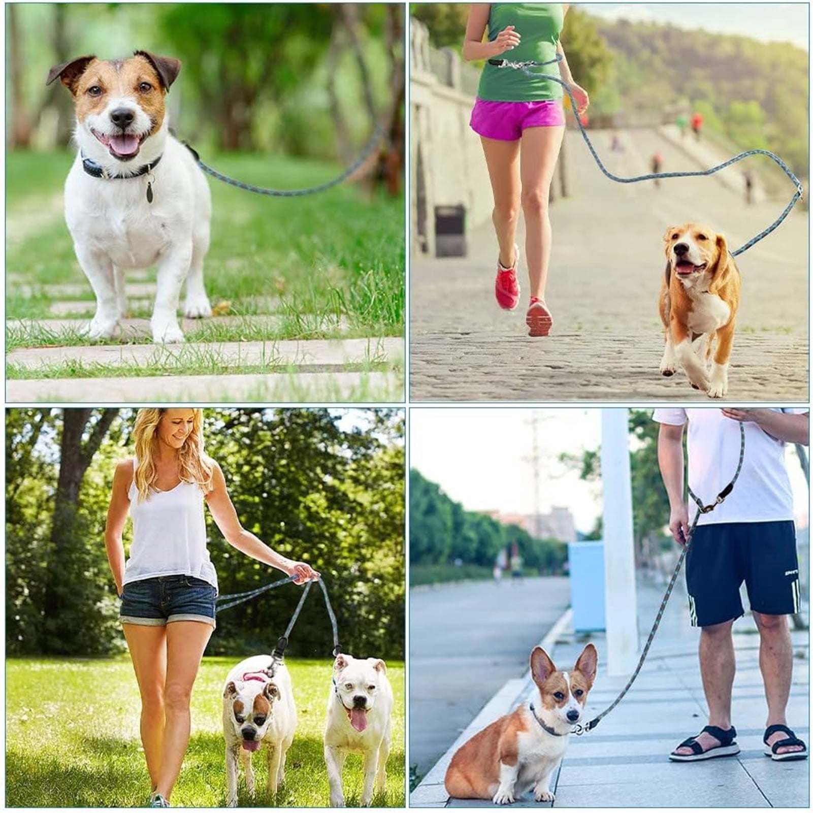 BIMZUC Hands-Free Dog Leash Nylon Training Walking Crossbody Pet Leash with Reflective Stitching Adjustable for Small Medium Large Dogs, Orange Color, Single Dog Leash Version