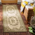 thumbnail image 3 of Safavieh Courtyard Dorian Oriental Indoor/Outdoor Runner Rug, Cream/Green, 2'3" x 10', 3 of 9
