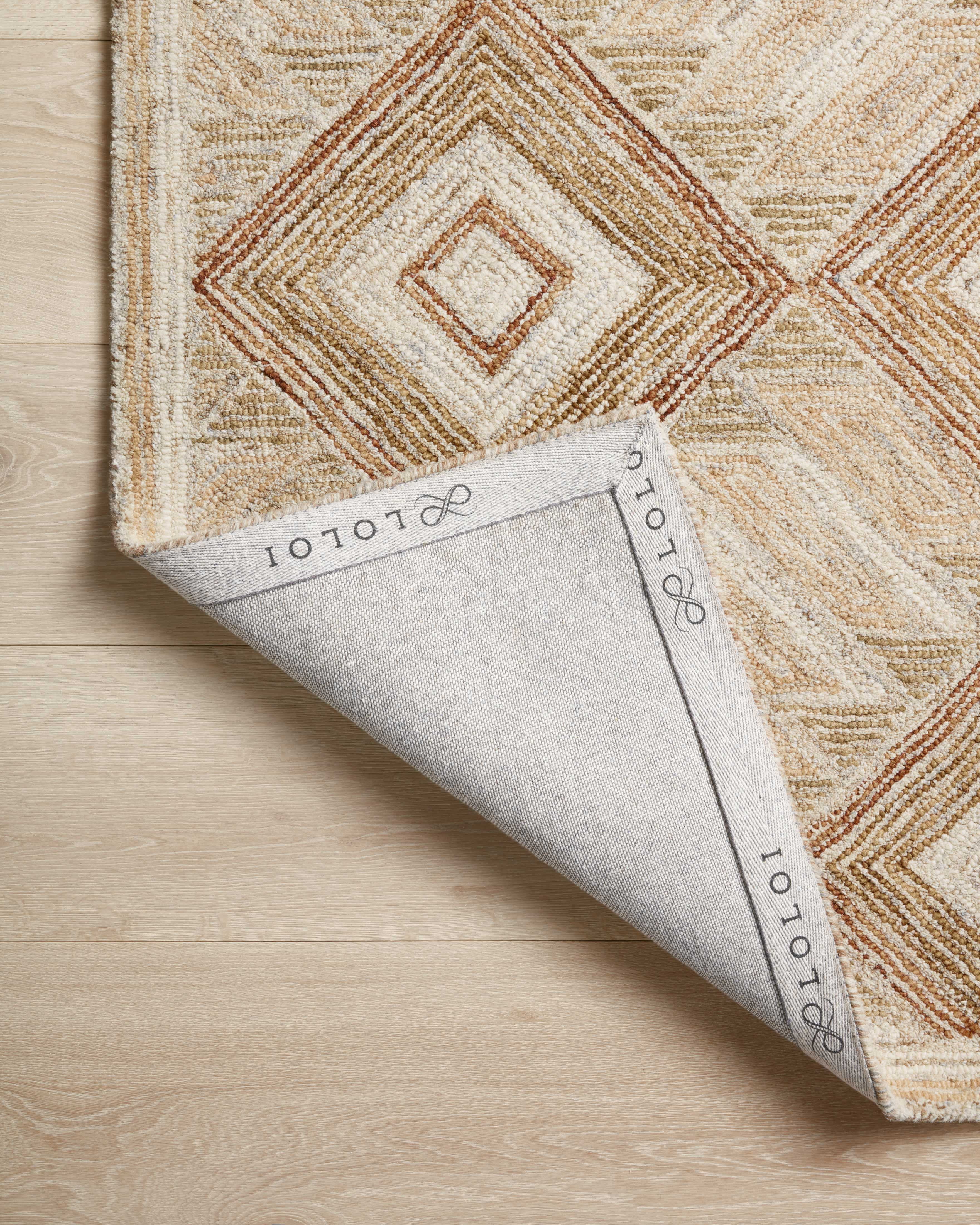 Loloi Varena Sand / clay 18" x 18" Sample Rug