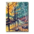 thumbnail image 2 of Designart Landscape With River In Autumn Forest Sunset Canvas Wall Art, 2 of 4