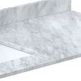 thumbnail image 2 of Wyndham Collection WCVVCA166STOPUNSCW 66" Marble Vanity Top - White, 2 of 2