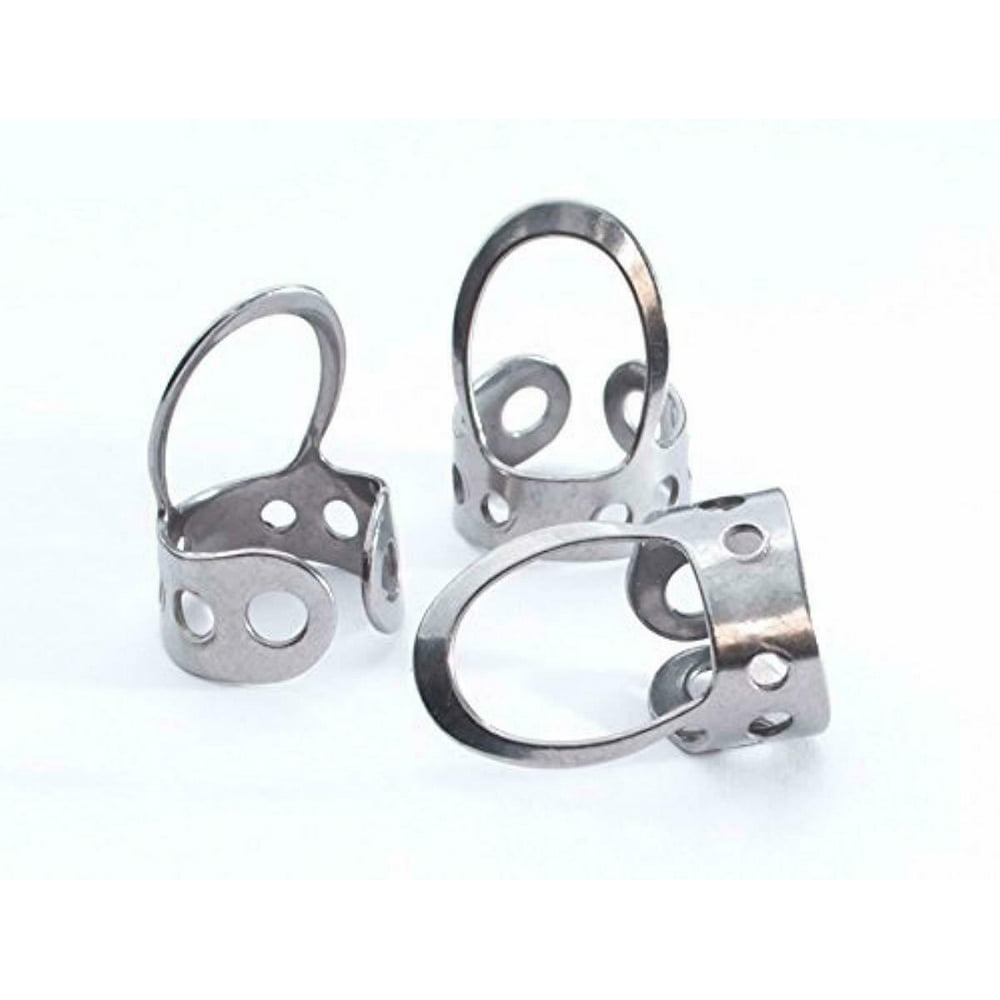 3 x Stainless Steel, Open Design, Metal Finger Picks for Guitar, Banjo